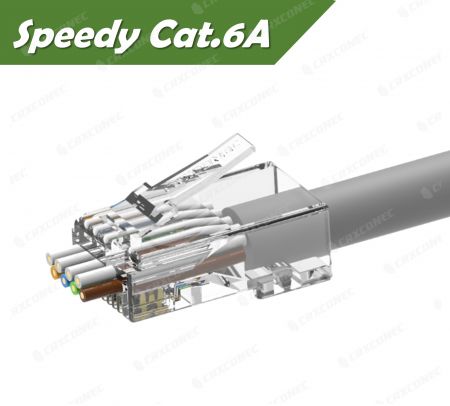 Penyambung RJ45 Cat.6A Pass-thru yang mudah untuk kabel lan RJ45 - Penyambung RJ45 Cat.6A Pass-thru yang mudah